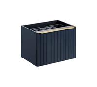 Armoire De Salle De Bain 60 Cm Avec Façade Fraisée Et Poignée Dorée