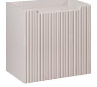 Armoire De Salle De Bain 60 Cm Sous Lavabo, Cachemire Mat, Façade Rainurée