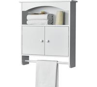 Armoire de salle de bain 61 x 53 x 15 cm avec porte-serviettes Armoire de salle de bain Armoire murale Blanc MDF [en.casa]