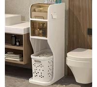 Armoire de salle de bain à 2/3/4 niveaux avec tiroirs de rangement, armoire de rangement fine de grande capacité pour papier toilette avec roulettes, pour chambre à coucher, salle de bain, buanderie