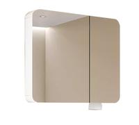 Armoire de salle de bain à éclairage LED avec miroir 3 portes encastrable ou montage en saillie Blanc 61 x 71 cm