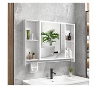 Armoire de salle de bain à LED avec miroir de rangement et désembuage facile à installer - Design moderne - 60 x 65 cm - Organisateur élégant pour salles de bains