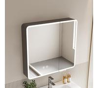 Armoire de salle de bain à LED avec miroir mural et fonction anti-buée - Meuble moderne avec miroir - Étagère élégante pour salle de bain pour un rangement optimal