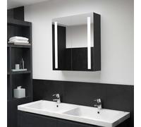 Cabinet de Miroir de Salle de Bain LED avec Rangement Éclairage Écoénergétique 62x14x60 cm