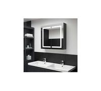 vidaXL Armoire de salle de bain avec miroir LED 80 x 12,2 x 68 cm 325545