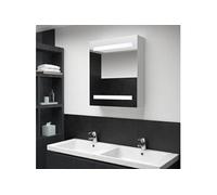 Armoire de salle de bain à miroir LED 50x13,5x60 cm