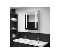 Armoire de salle de bain à miroir LED 50x13x70 cm