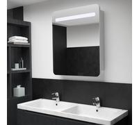 vidaXL Armoire de salle de bain à miroir LED murale 68x9x80 cm Blanc 285119