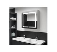 vidaXL Armoire murale de salle de bain à miroir LED 80x12,2x68 cm – Rangement 285123