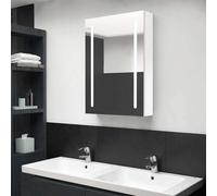 Armoire de Salle de Bain à Miroir LED Gris Béton 62x14x60 cm Murale vidaXL