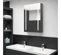 Armoire de Salle de Bain à Miroir LED Gris Béton 62x14x60 cm Murale vidaXL