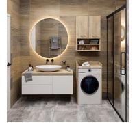 Armoire de salle de bain au-dessus de la machine à laver 64 cm - meuble de rangement moderne sur pied