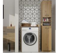 Armoire de salle de bain au-dessus de la machine à laver 64 cm - meuble de rangement moderne sur pied