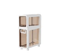 Armoire de salle de bain avec 4 étagères et roues SpaceSaving Corner Storage Tower Narrow Vanity nizer Vertical Bathroom Storage for Small Spaces & Gaps
