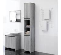 Armoire de salle de bain avec 6 compartiments et 2 portes - Grand espace de rangement pour organisation - Design élégant et matériau en bois contreplaqué facile à nettoyer