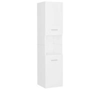 vidaXL Armoire de salle de bain 30x30x130 cm Bois d'ingénierie Blanc G