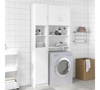 Armoire de salle de bain Blanc 32x25,5x190 cm Bois d ingénierie Blanc G