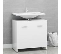 Armoire de salle de bain Blanc 60x33x61 cm Bois composite