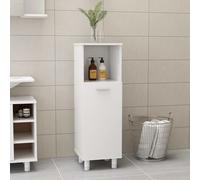 Armoire de salle de bain blanc brillant 30x30x95 cm bois composite
