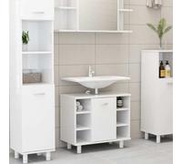 Armoire de salle de bain blanc brillant 60x32x53,5 cm Bois composite