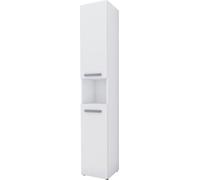 Armoire de salle de bain : Blanc mat, 30 cm x 174 cm x 30 cm