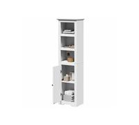 Armoire de salle de bain BODO blanc 44x30x160 cm, armoire de rangement de salle de bain, placard de salle de bain, 4016860