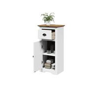 Armoire de salle de bain BODO blanc et marron 44x30x90 cm