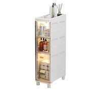 Armoire de salle de bain Chariot de rangement fin à 3 tiroirs avec roulettes pour salle de bain, cuisine, chambre à coucher, tiroirs de rangement en plastique, étagère de rangement peu encombrante, 1