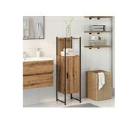 Armoire de salle de bain chêne artisanal 33x33x120,5 cm, armoire de rangement de salle de bain, placard de salle de 857707