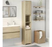 vidaXL Armoire de salle de bain Chêne sonoma 30x30x183,5 cm Aggloméré 849608