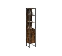vidaXL Armoire de salle de bain Colonne de toilette moderne Chêne fumé en bois d'ingénierie