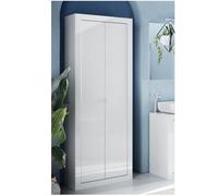 Armoire de salle de bain design 2 portes laqué blanc CALIA
