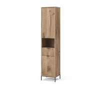 Armoire de salle de bain Eliza 40x190cm avec porte et tiroir Chêne Viking Vicco 49508