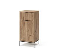 Vicco meuble de rangement de salle de bain Eliza, 40 x 87 cm avec porte et tiroir, Chêne Viking