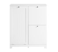 Armoire de salle de bain étroite - SOBUY - 3 paniers à linge - Grand panier intégré - 2 paniers amovibles - 78x38x90 cm