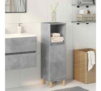 Armoire de salle de bain gris béton 30x30x100 cm vidaXL