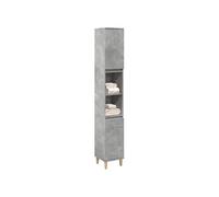 vidaXL Armoire de salle de bain Gris béton 30x30x190 cm