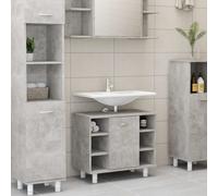 Armoire de salle de bain gris béton 60x32x53,5 cm Bois composite