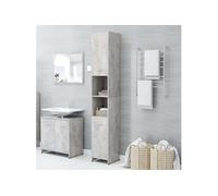 Armoire de salle de bain Gris béton Bois d ingénierie