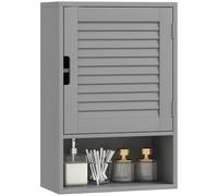 Armoire de salle de bain HOMCOM, armoire de rangement murale avec étagères réglables, armoire de rangement pour salle de bain, salon, 40 x 20 x 60 cm, gris