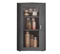 Armoire de salle de bain magnétique murale avec système de rangement d'angle - Étagères à suspendre - Idéal au-dessus des toilettes - 30 x 30 x 70 cm - Économie d'espace - Organiseur pour les