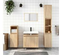 vidaXL Armoire de bain chêne sonoma 58x33x60 cm bois d'ingénierie831583 Marron G