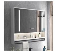 Armoire de salle de bain moderne à LED avec miroir mural anti-buée pour rangement élégant miroir de salle de bain (l 140 x H 75 cm)