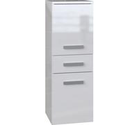 Armoire de salle de bain moderne avec 2 portes et un tiroir en blanc brillant, plusieurs coloris disponibles