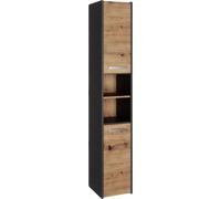 Armoire de salle de bain moderne en 5 couleurs - polyvalente et facile à monter. Couleur : Antracite/ Chêne Artisan, étagère de salle de bain, meuble de salle de bain, armoire de salle de bain, armoir