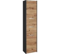 Armoire de salle de bain moderne en 5 couleurs - polyvalente et facile à monter. Couleur : Antracite/ Chêne Artisan, étagère de salle de bain, meuble de salle de bain, armoire de salle de bain, armoir