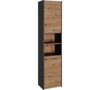 Armoire de salle de bain moderne en 5 couleurs - polyvalente et facile à monter. Couleur : Antracite/ Chêne Artisan, étagère de salle de bain, meuble de salle de bain, armoire de salle de bain, armoir
