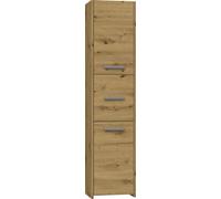 Armoire de salle de bain moderne en 5 couleurs - polyvalente et facile à monter. Couleur : chêne artisanal, étagère de salle de bain, meuble de salle de bain, armoire de salle de bain, armoire haute d