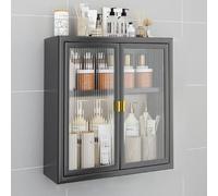Armoire de salle de bain murale au-dessus des toilettes - Économie d'espace pour salle de bain et buanderie - Unité de rangement blanc/noir (couleur : noir, taille : 5)