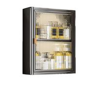 Armoire de salle de bain murale au-dessus des toilettes, étagère réglable de rangement à suspendre pour salon, entrée, cuisine (gris, 40 x 50 cm)